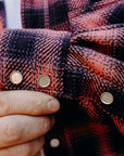 Ombre Check Flannel Western Shirt- Pink
