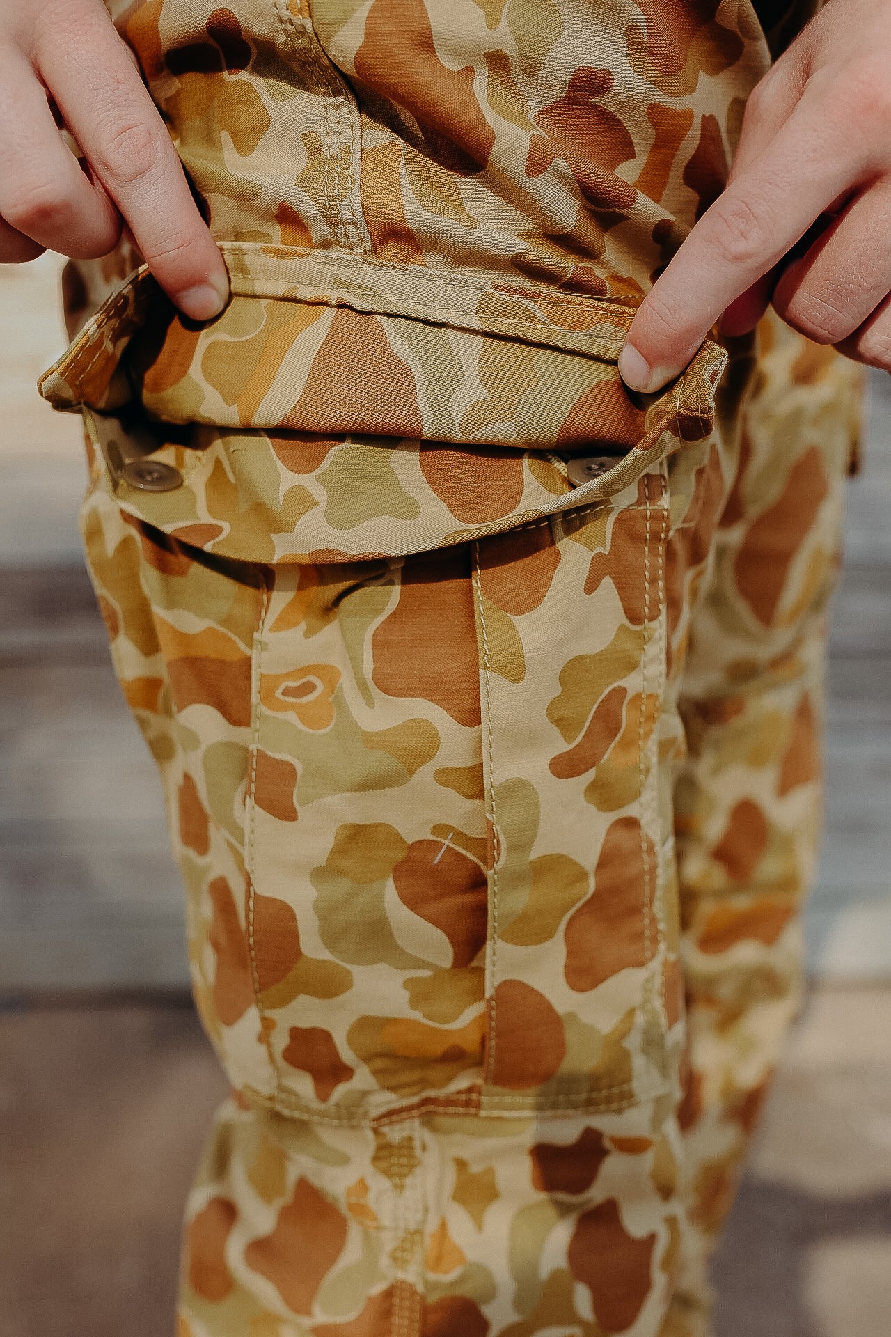 10oz Sateen Camouflage Cargo Pants - Duck Hunter IH-737-DHC