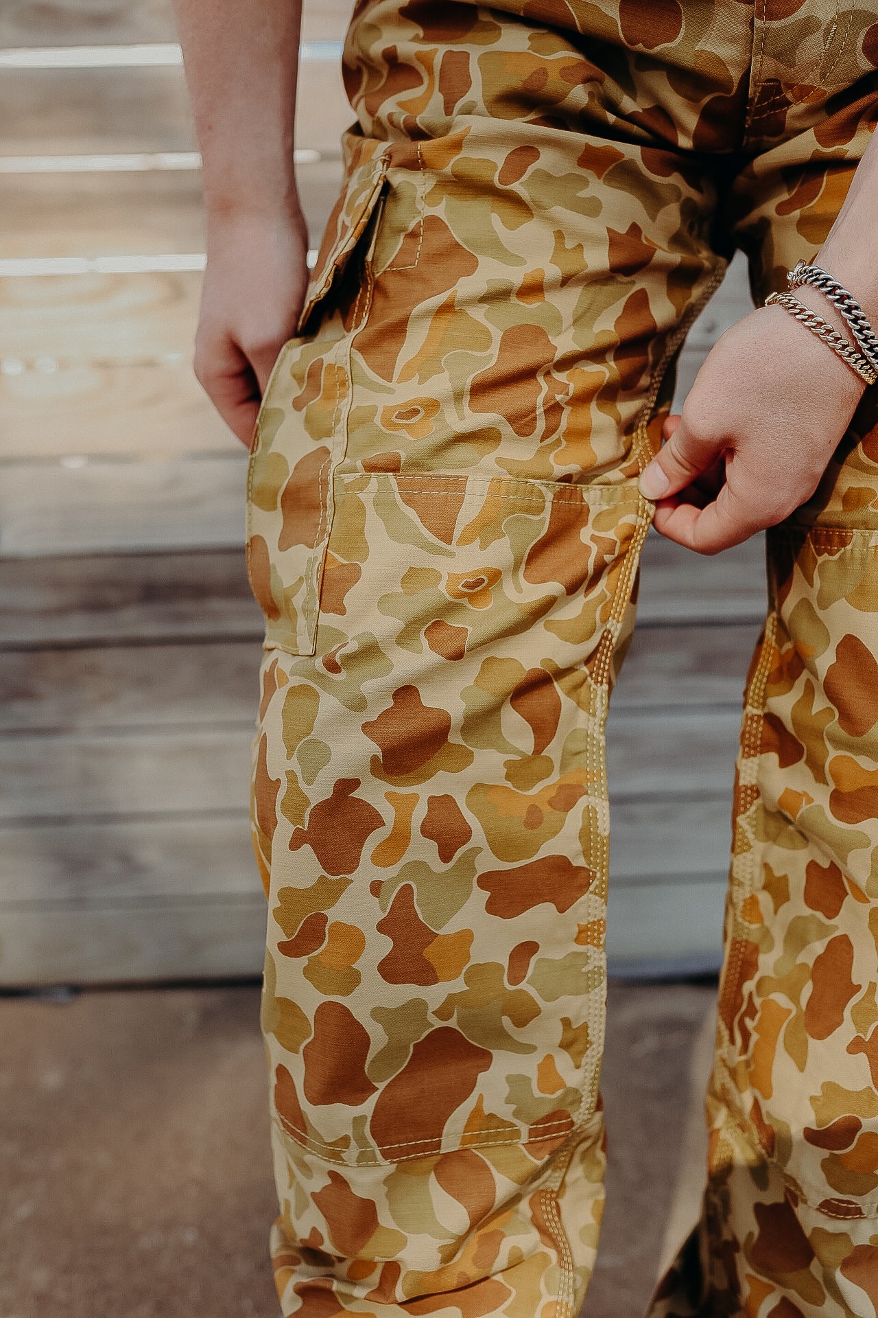 10oz Sateen Camouflage Cargo Pants - Duck Hunter IH-737-DHC
