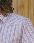 Western Oxford- Red Blue Stripe