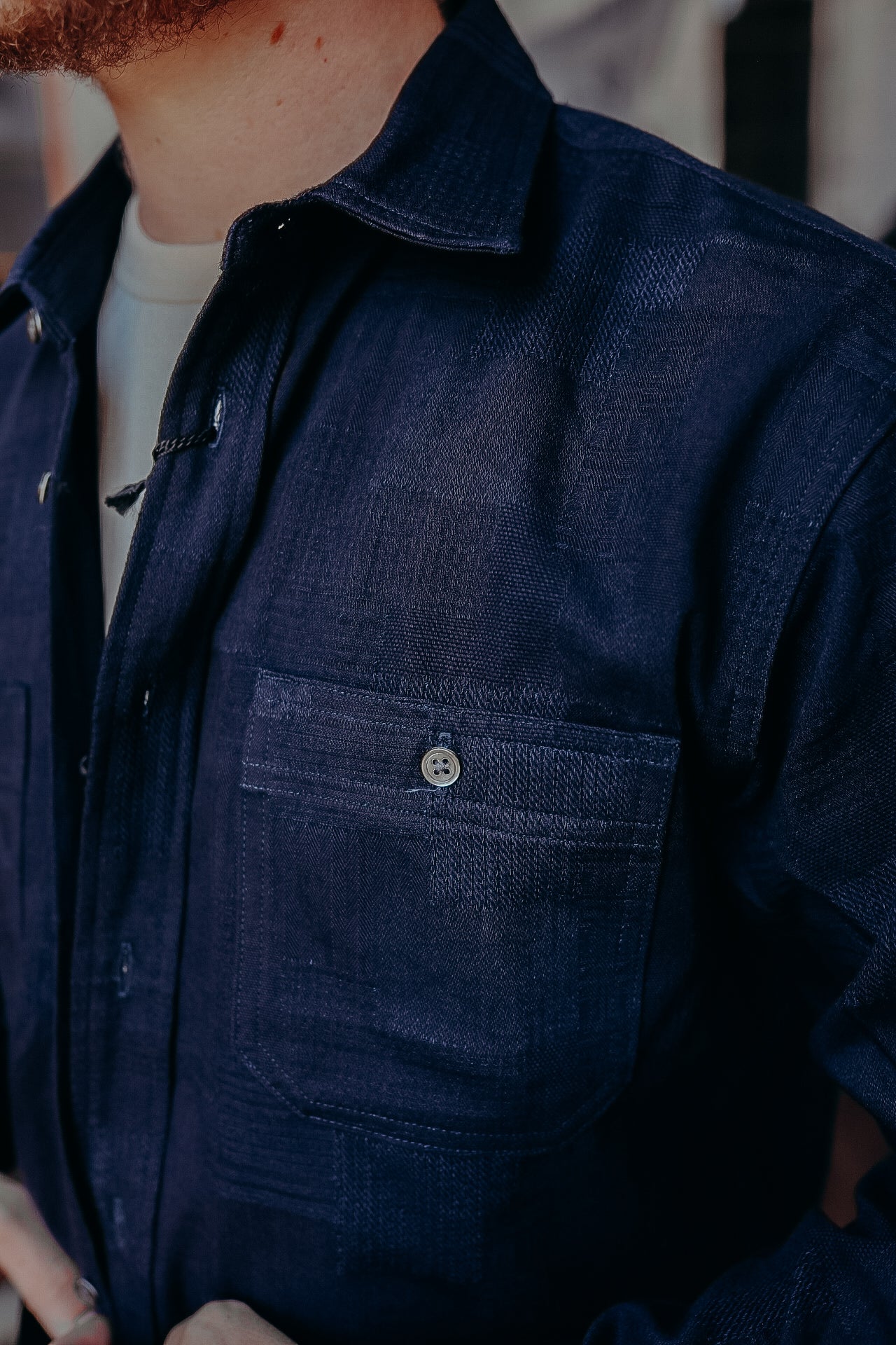 Indigo Jacquard Shirt (MXLS1026)