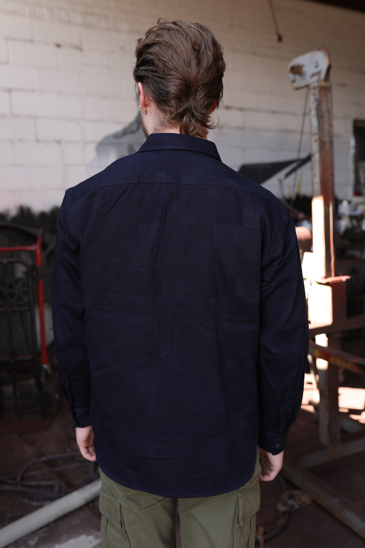 Indigo Jacquard Shirt (MXLS1026)