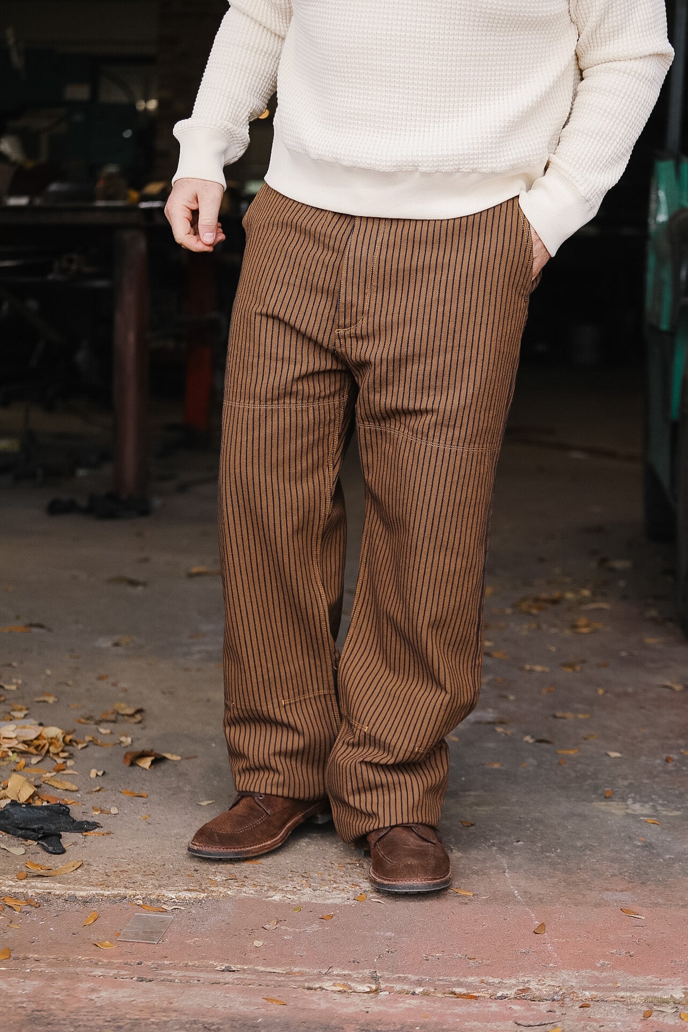 Freenote Cloth Ortega Pant- Brown Herringbone Dobby – Iron Shop
