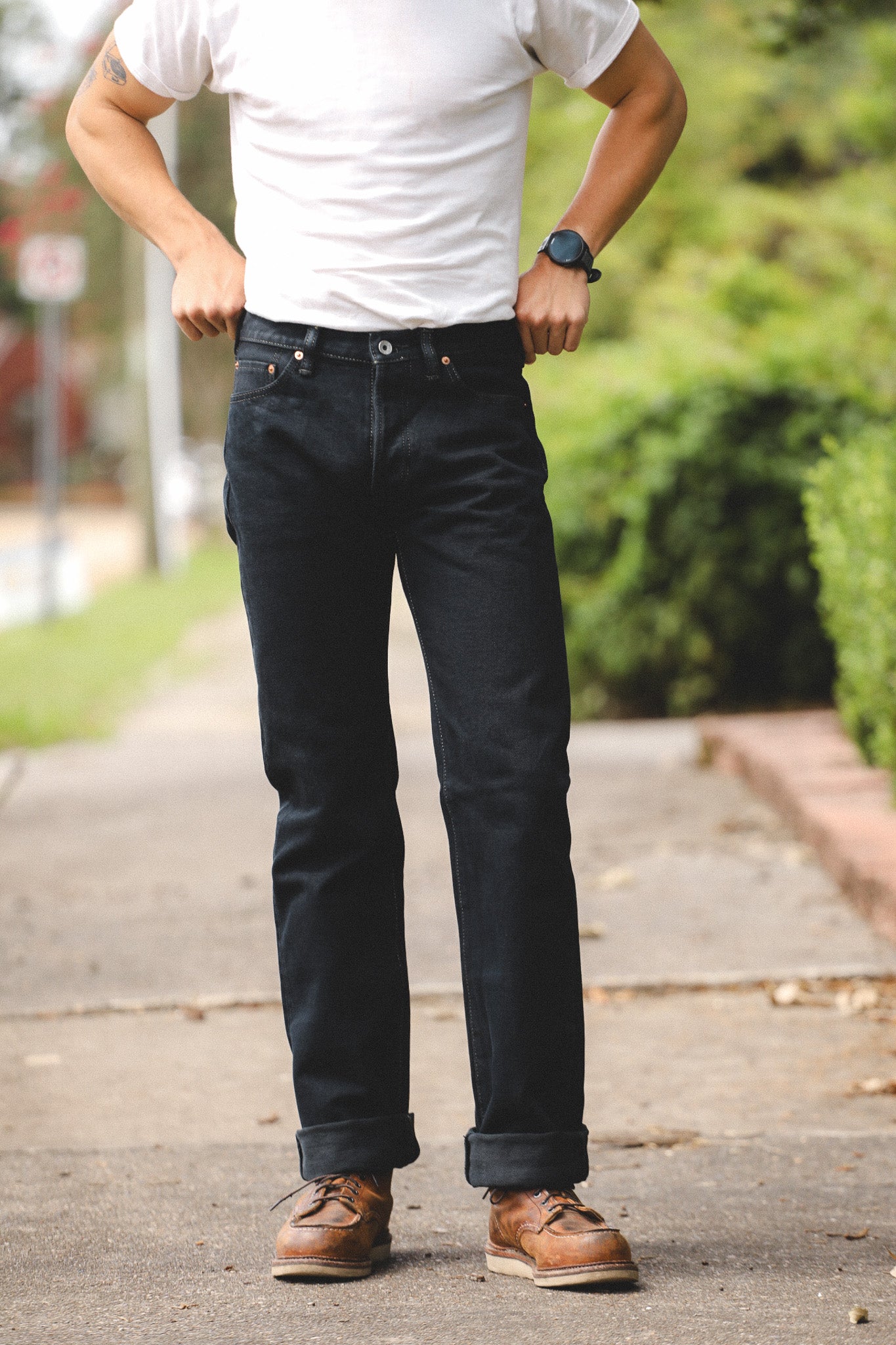 IH-634S-B Iron Heart 21oz Selvedge Denim Straight Cut Jeans