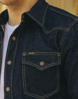 18oz Vintage Selvedge Denim CPO Shirt - Indigo IHSH-292-IND