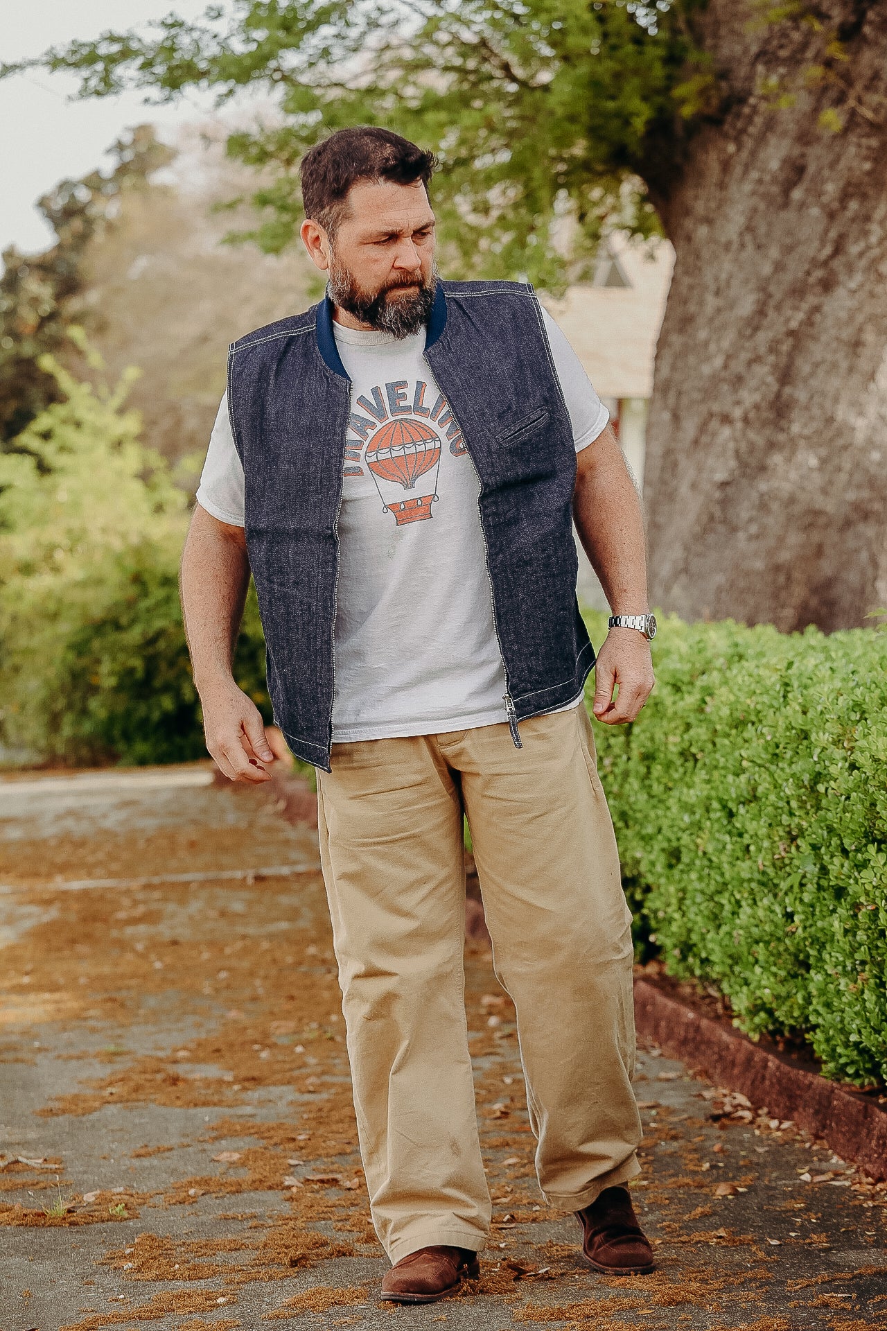 10oz Selvedge Denim Work Vest - Indigo IHV-48-IND