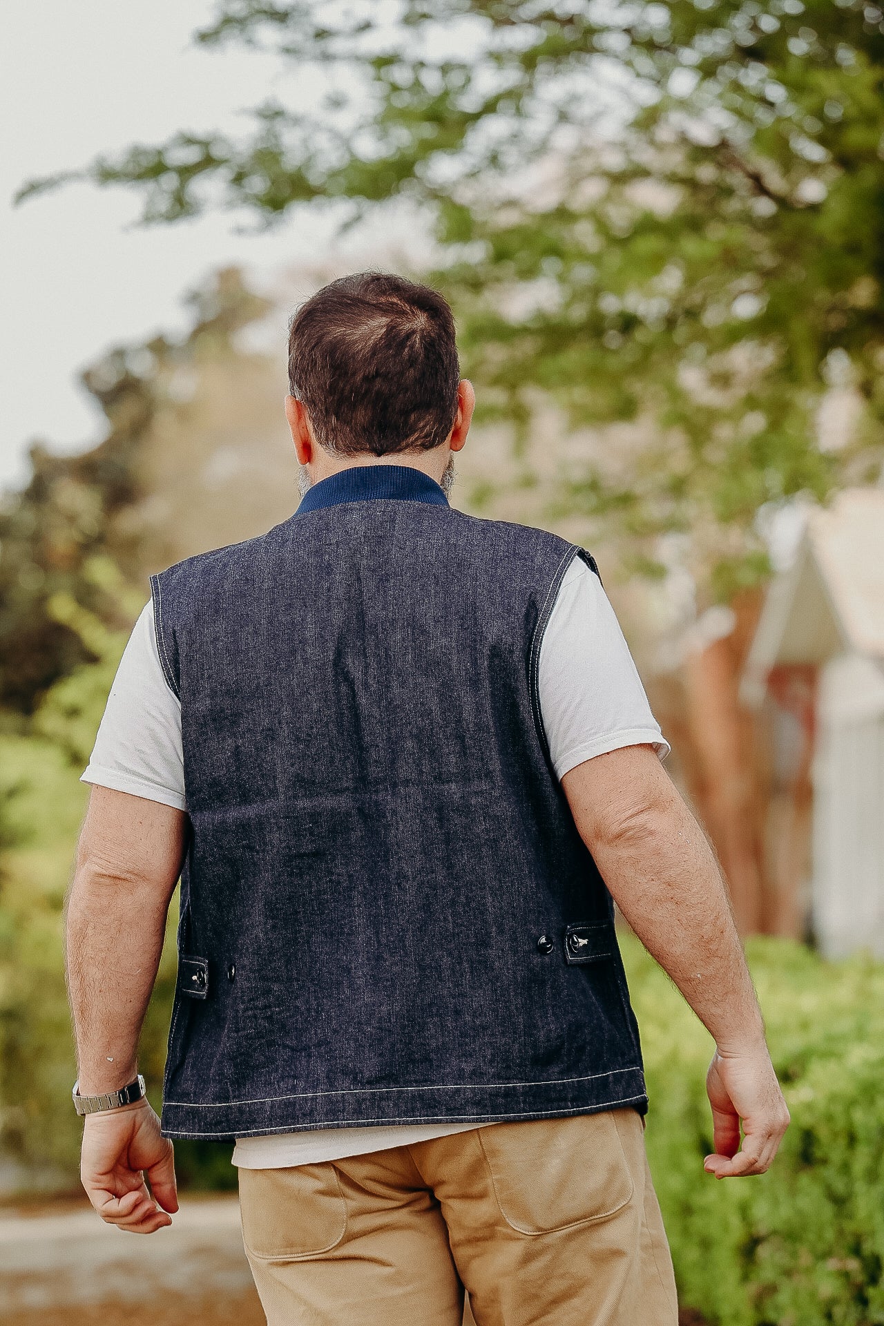 10oz Selvedge Denim Work Vest - Indigo IHV-48-IND