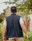 10oz Selvedge Denim Work Vest - Indigo IHV-48-IND