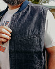 10oz Selvedge Denim Work Vest - Indigo IHV-48-IND
