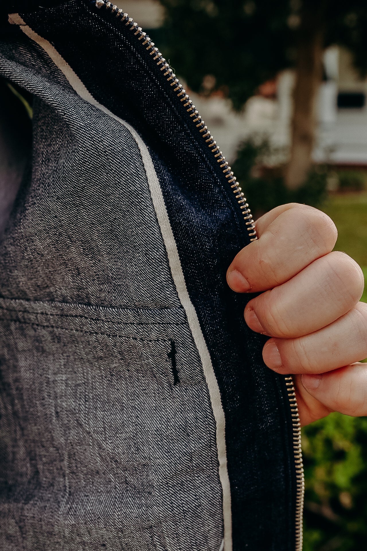 10oz Selvedge Denim Work Vest - Indigo IHV-48-IND
