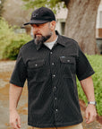 10oz Wabash Short Sleeved Mechanic Shirt - Black IHSH-416-BLK