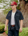 10oz Wabash Short Sleeved Mechanic Shirt - Indigo IHSH-416-IND
