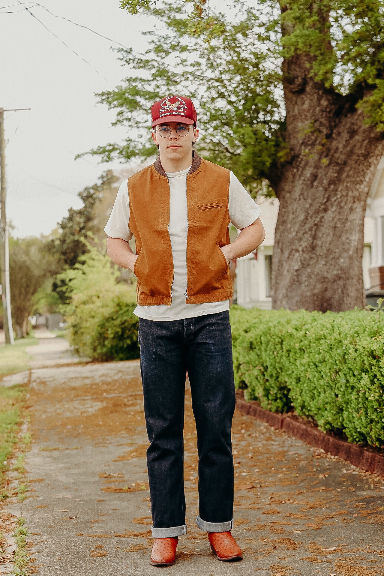 9oz Canvas Work Vest - Brown IHV-49-BRN