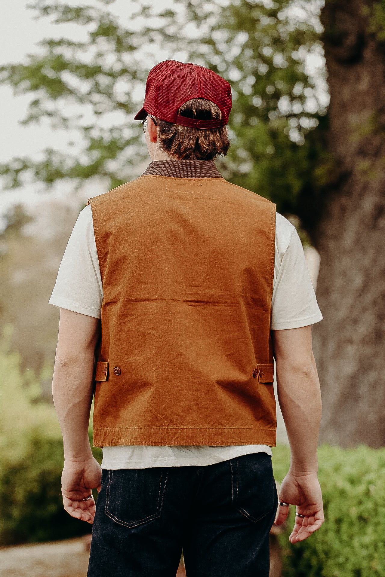 9oz Canvas Work Vest - Brown IHV-49-BRN