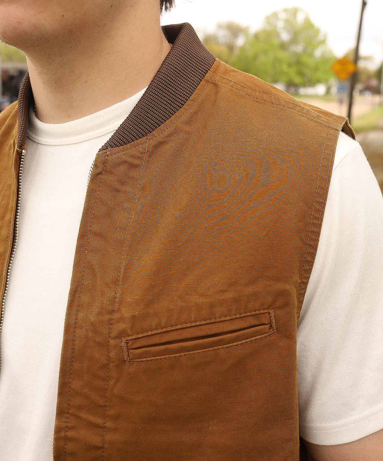 9oz Canvas Work Vest - Brown IHV-49-BRN
