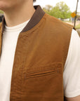9oz Canvas Work Vest - Brown IHV-49-BRN