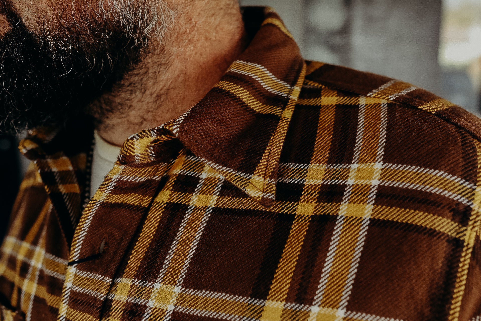 Ultra Heavy Flannel Crazy Check Work Shirt - UPS Brown