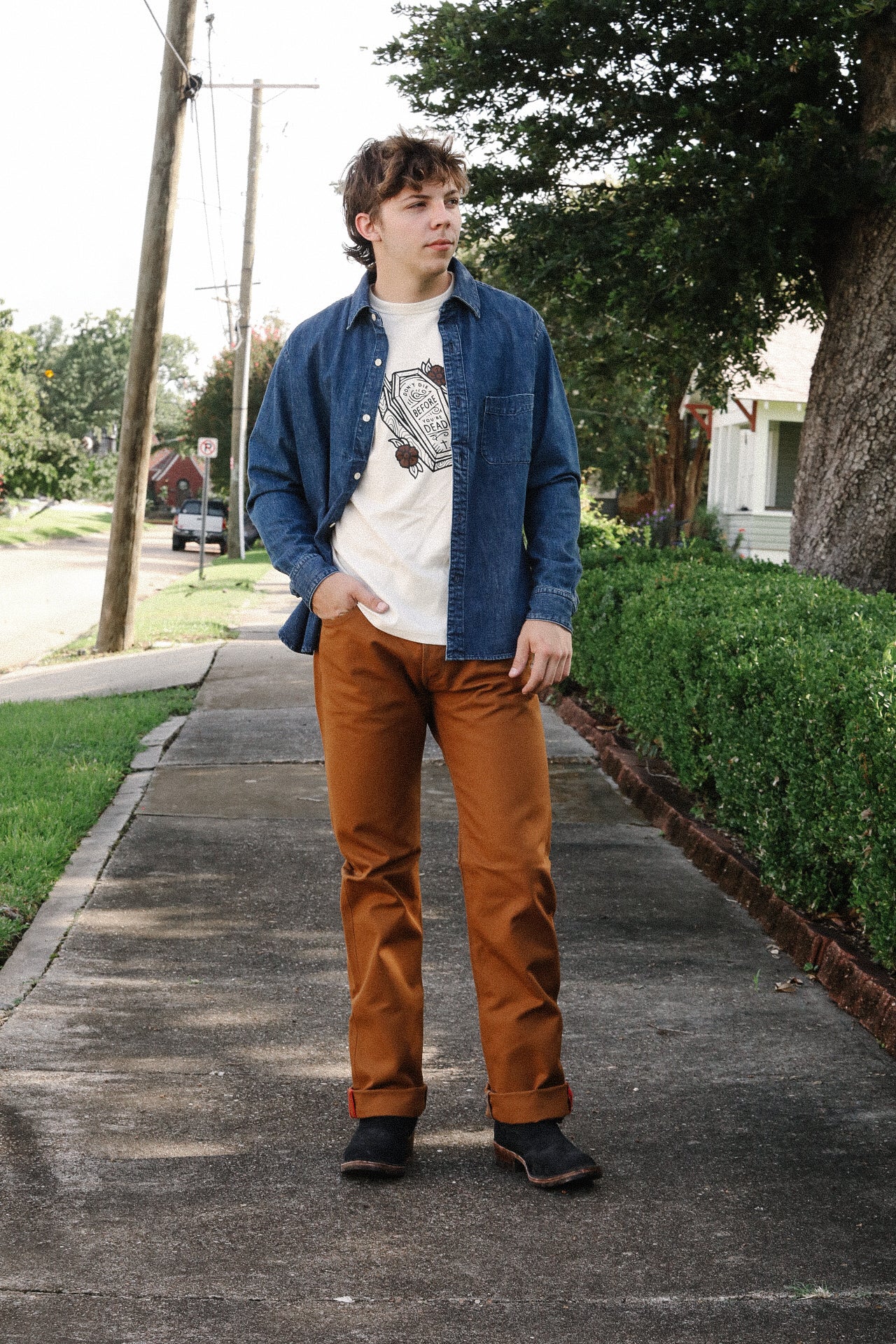 17oz Duck Straight Cut Jeans - Brown IH-634D Iron Shop Provisions 17oz Duck Straight Cut Jeans - Brown IH-634D Iron Shop Provisions
