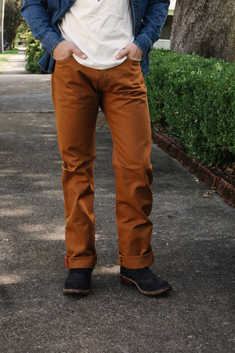 17oz Duck Straight Cut Jeans - Brown IH-634D – Iron Shop