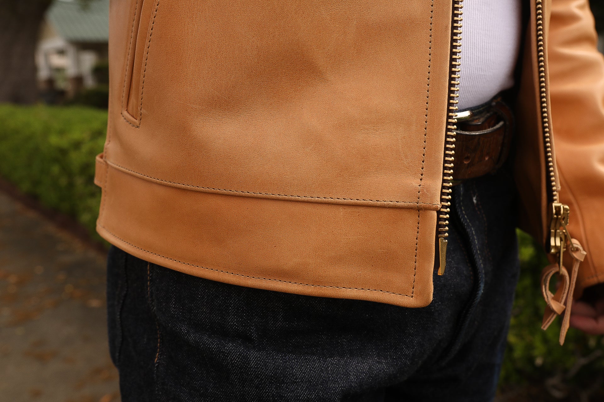 Iron Heart x Simmons Bilt Mustang Horsehide Tail Gunner - Natural IHSB-TGN-NAT