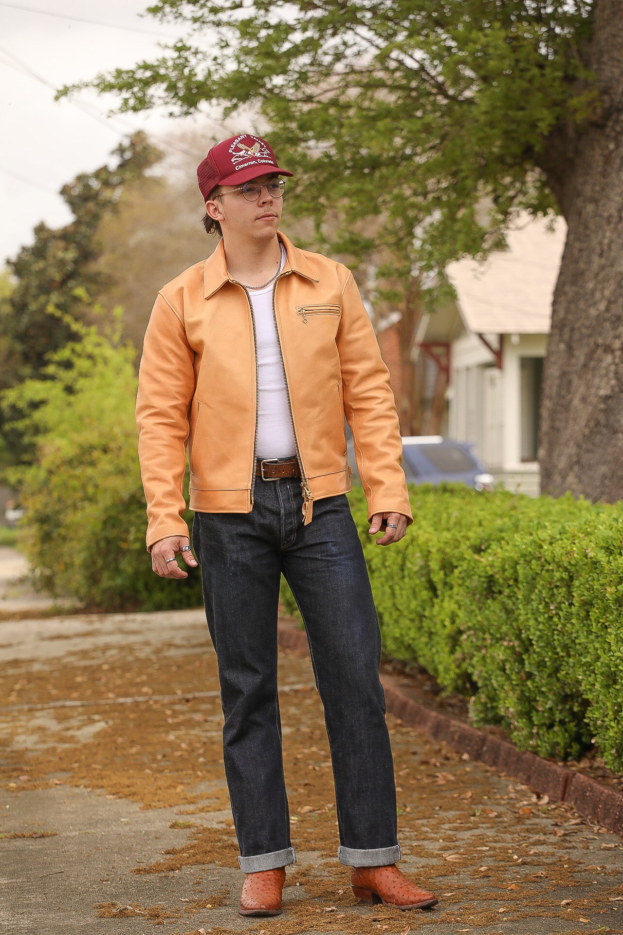 Iron Heart x Simmons Bilt Mustang Horsehide Tail Gunner - Natural IHSB-TGN-NAT