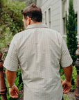 Oxford Shirt- Natural Sashiko Grid