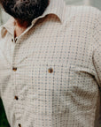 Oxford Shirt- Natural Sashiko Grid