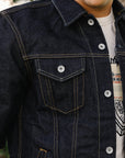 19oz Left-Hand Twill Selvedge Denim Type III Jacket - Indigo IH-526L