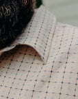 Oxford Shirt- Natural Sashiko Grid