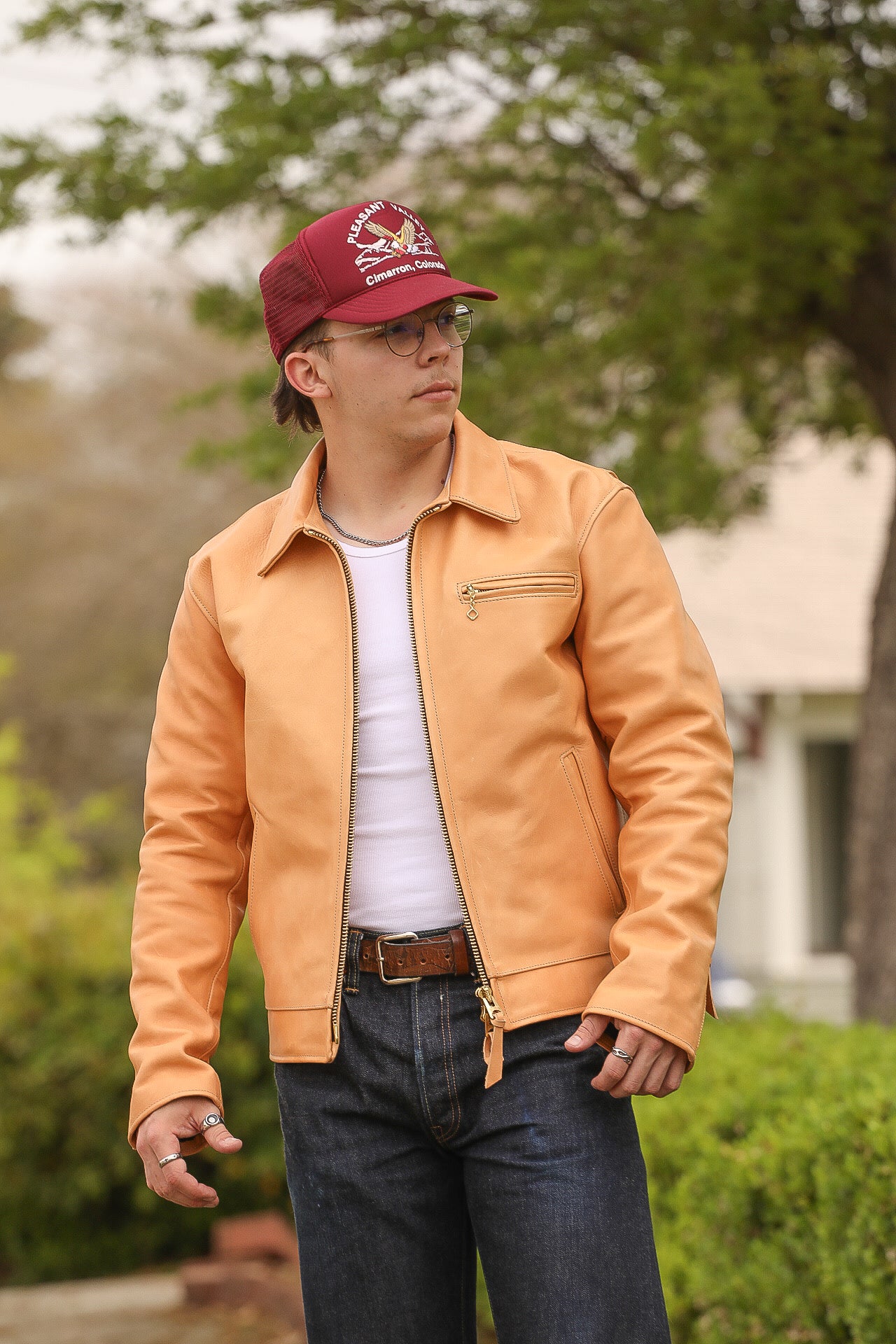 Iron Heart x Simmons Bilt Mustang Horsehide Tail Gunner - Natural IHSB-TGN-NAT