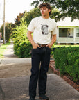 14oz Selvedge Denim Straight Cut Jeans - Indigo/Black IH-634S-142ib