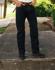 14oz Selvedge Denim Straight Cut Jeans - Indigo/Black IH-634S-142ib