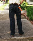 14oz Selvedge Denim Straight Cut Jeans - Indigo/Black IH-634S-142ib