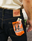 14oz Selvedge Denim Straight Cut Jeans - Indigo/Black IH-634S-142ib