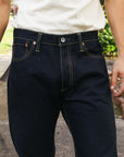 14oz Selvedge Denim Straight Cut Jeans - Indigo/Black IH-634S-142ib