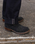 14oz Selvedge Denim Straight Cut Jeans - Indigo/Black IH-634S-142ib