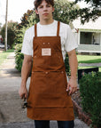 17oz Cotton Duck Apron - Brown IHG-057-BRN