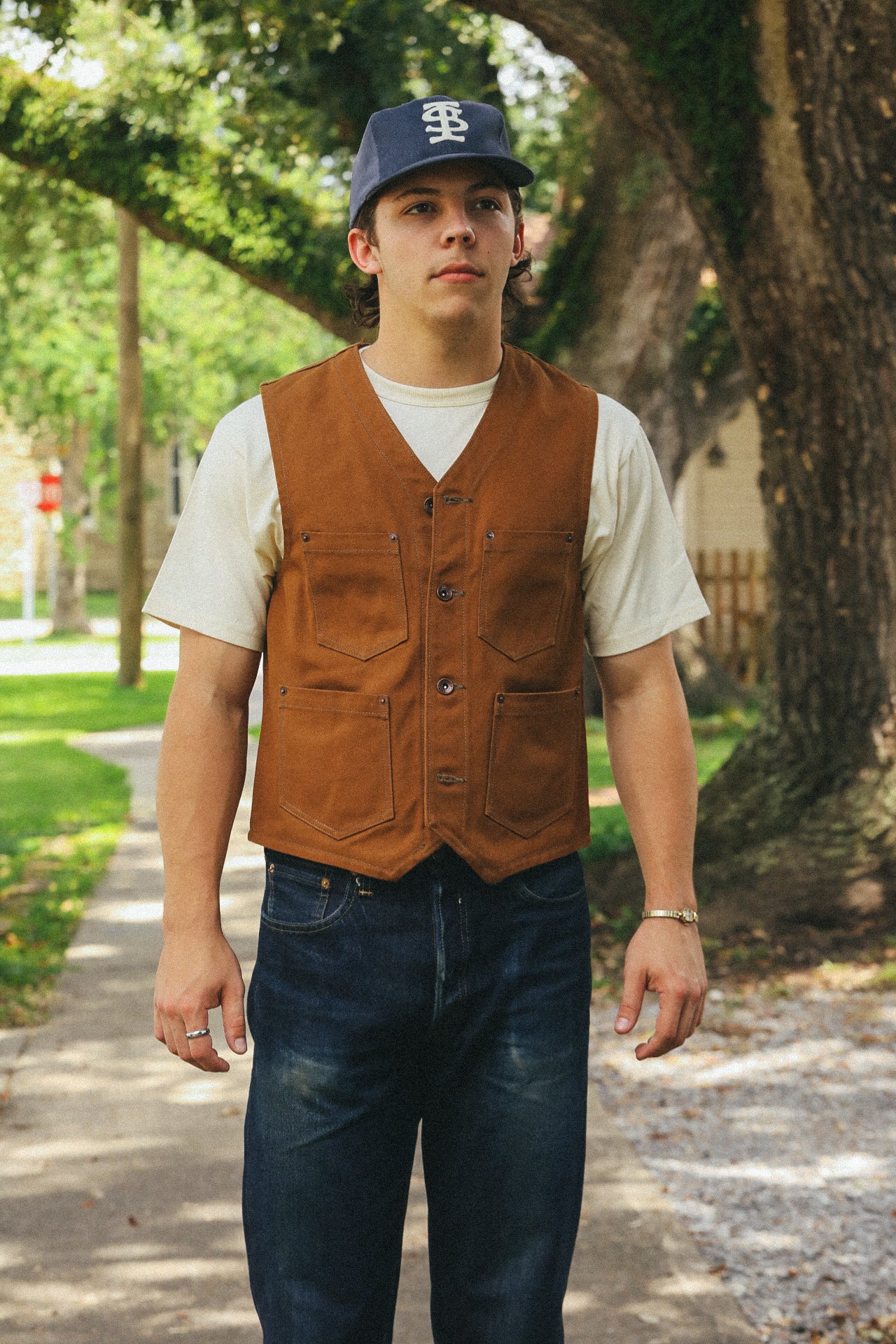 17oz Cotton Duck Work Vest - Brown IHV-03-BRN – Iron Shop Provisions