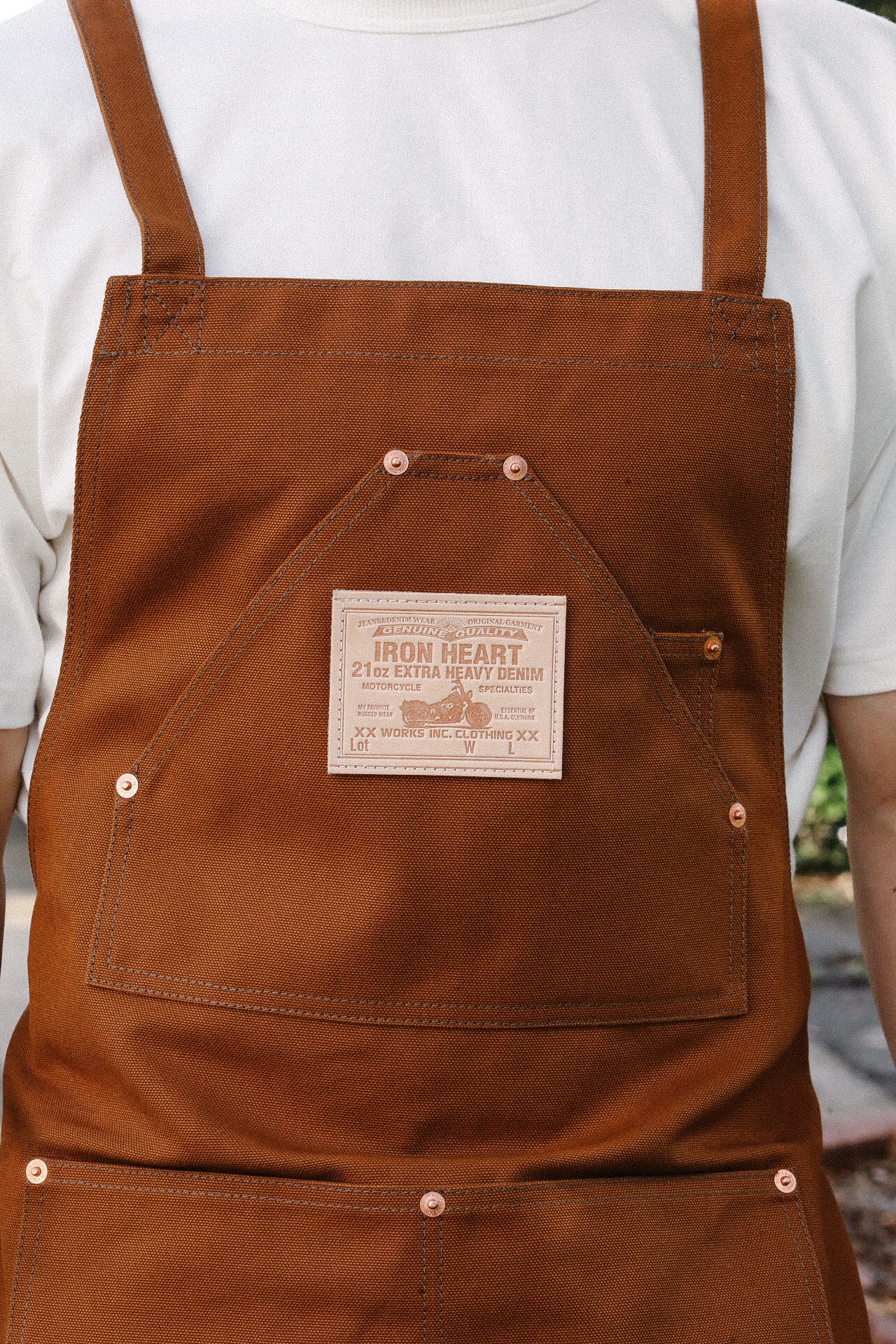 トップス papier Apron brown 17oz Cotton Duck Apron - Brown IHG-057-BRN – Iron Shop Provisions