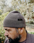 Wool Knit Watch Cap in Smoke