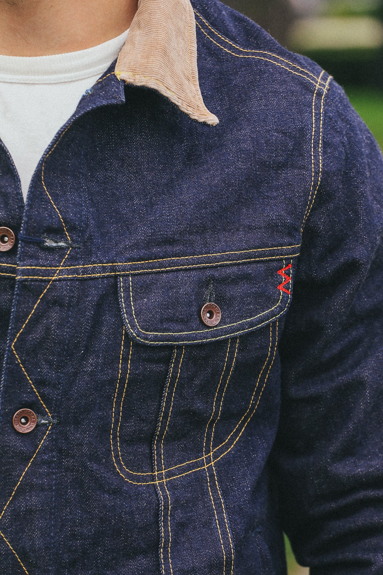18oz Selvedge Denim Storm Rider Jacket - Indigo IH-101J-SR – Iron  display picture 1