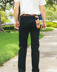 14oz Selvedge Denim Straight Cut Jeans 634S - Black/Black IH-634S-142bb