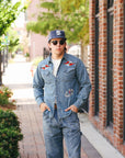 Embroidered Denim Western Shirt- Aged (SC29473)
