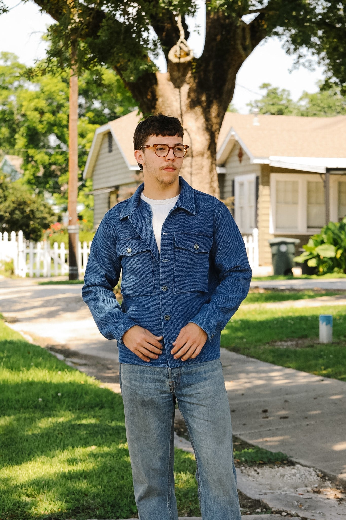 シバ子 Freenote Cloth Midway CPO- Indigo Sashiko 2 Year Wash – Iron Shop