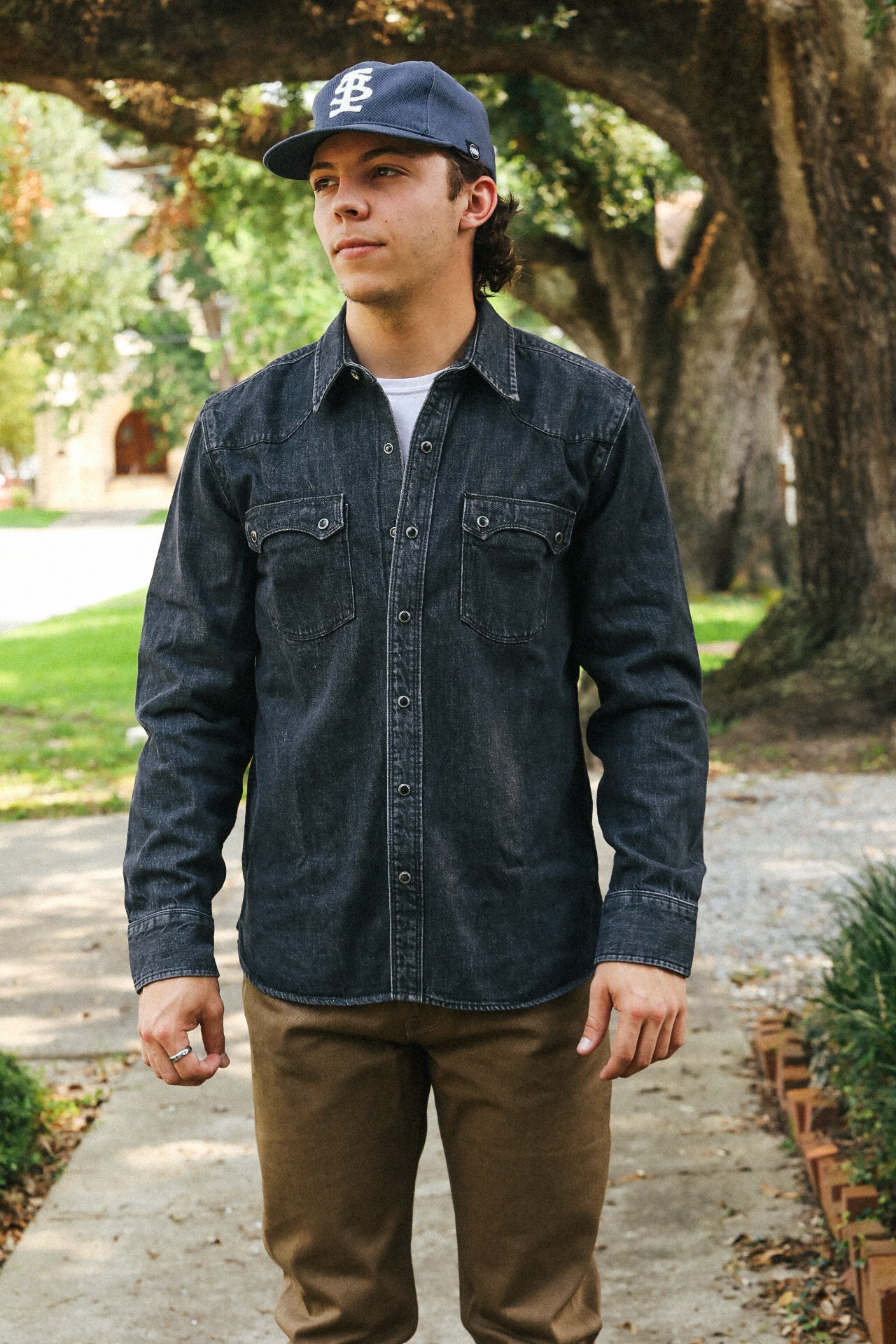 black dress shirt and jeans Freenote Cloth Men's Modern Western Denim in Stone Washed, Size S Size:36 - READY TO SHIP Women'S Velvet Dress Cowl sexy dress and Grey Horn buttons