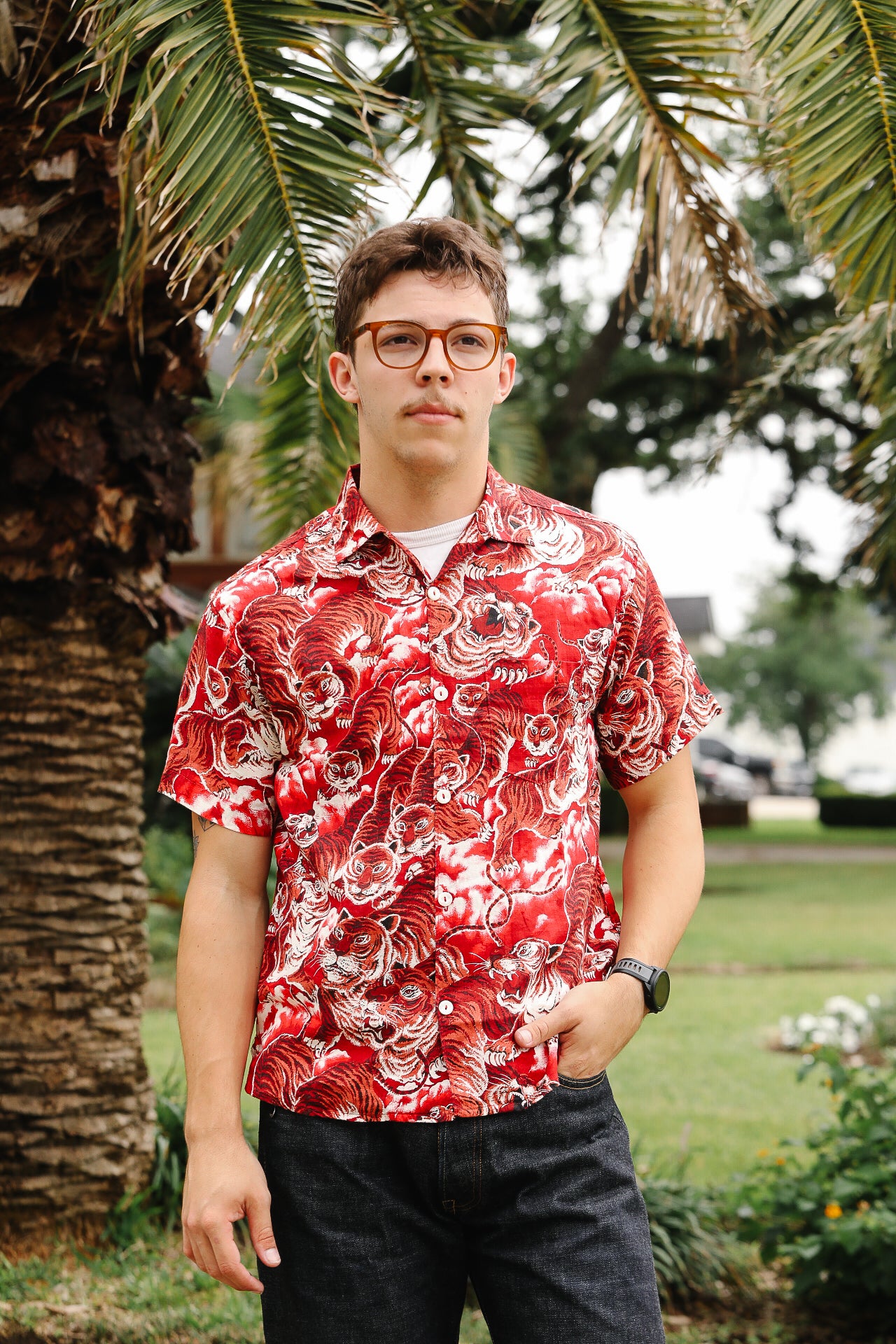 Freenote Cloth Tiger Hawaiian Shirt - Red – Iron Shop Provisions