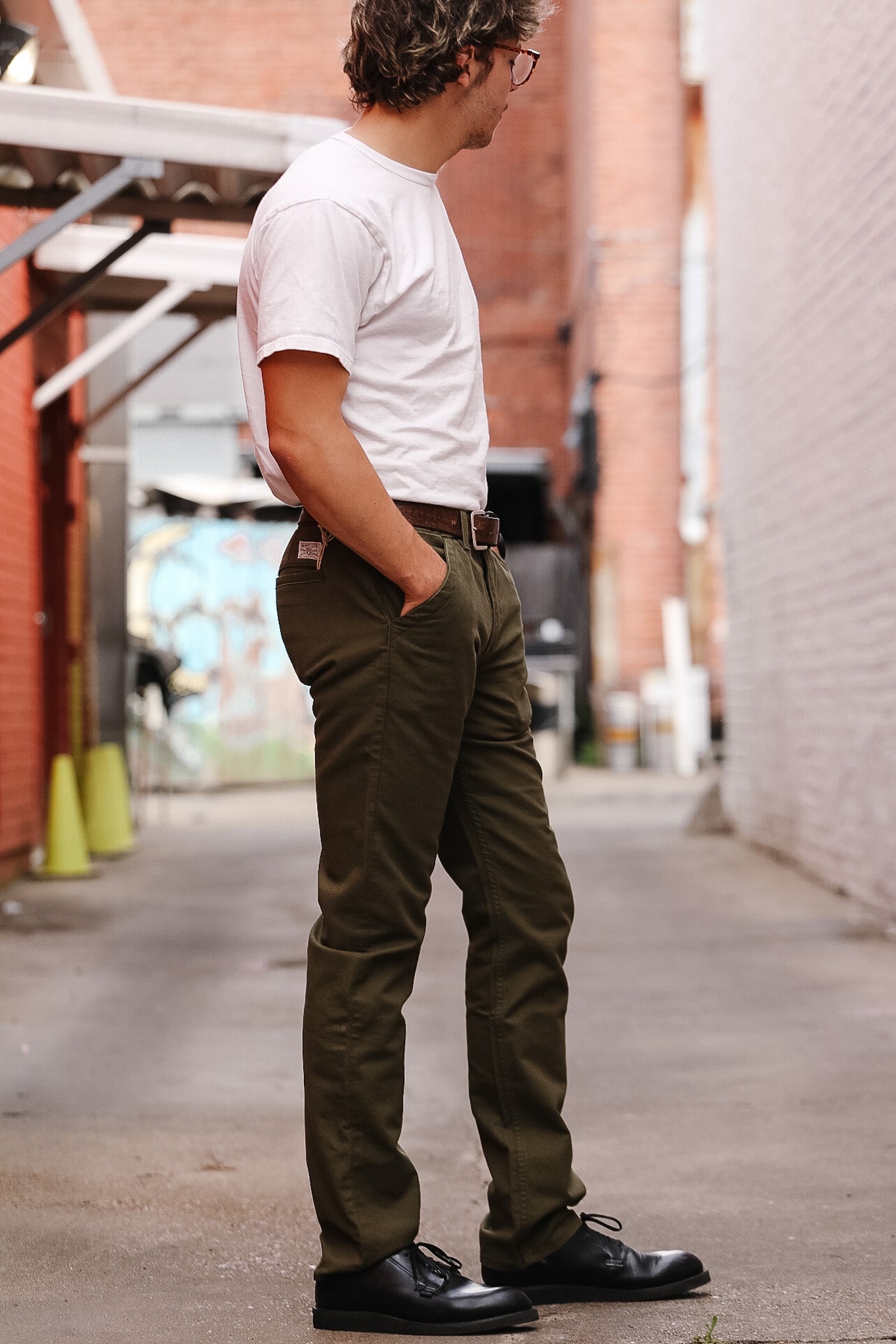 Freenote Cloth Workers Chino Slim Straight - Olive – Iron Shop