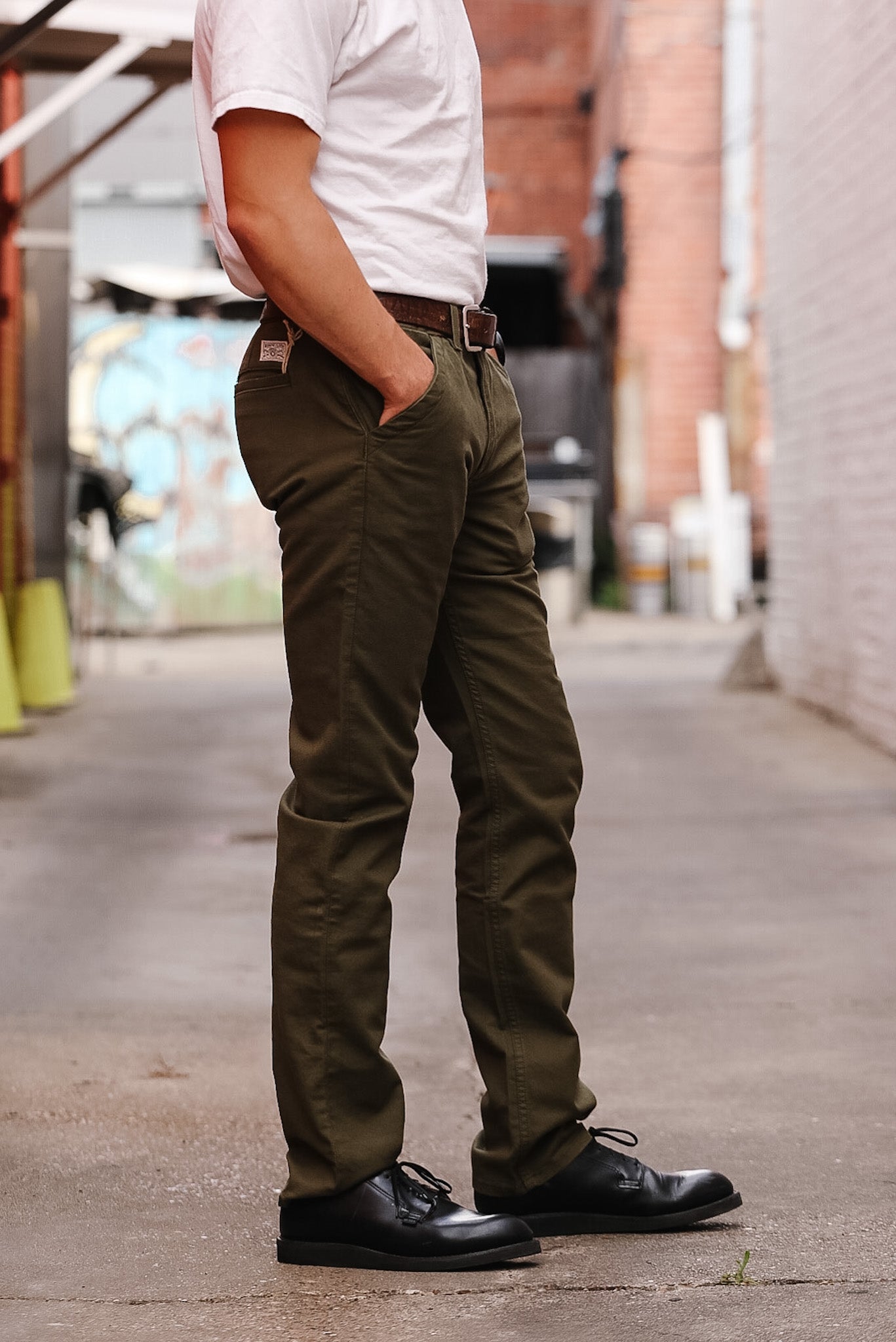 POCKETS エプロンkhaki (nylon chino) Freenote Cloth Workers Chino Slim Straight - Olive – Iron Shop