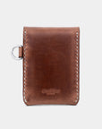 Snap Card Wallet-Natural Brown Horse