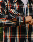 Heavy Flannel Shirt- Navy and Blue (502553)